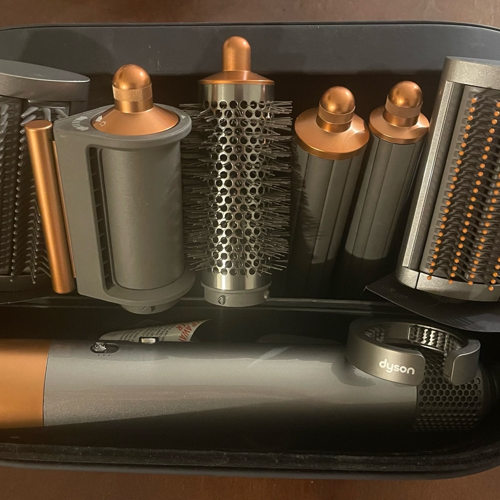 NEW Gold Dyson Air Wrap Full Set *UPDATED VERSION WITH LONG BARRELS*